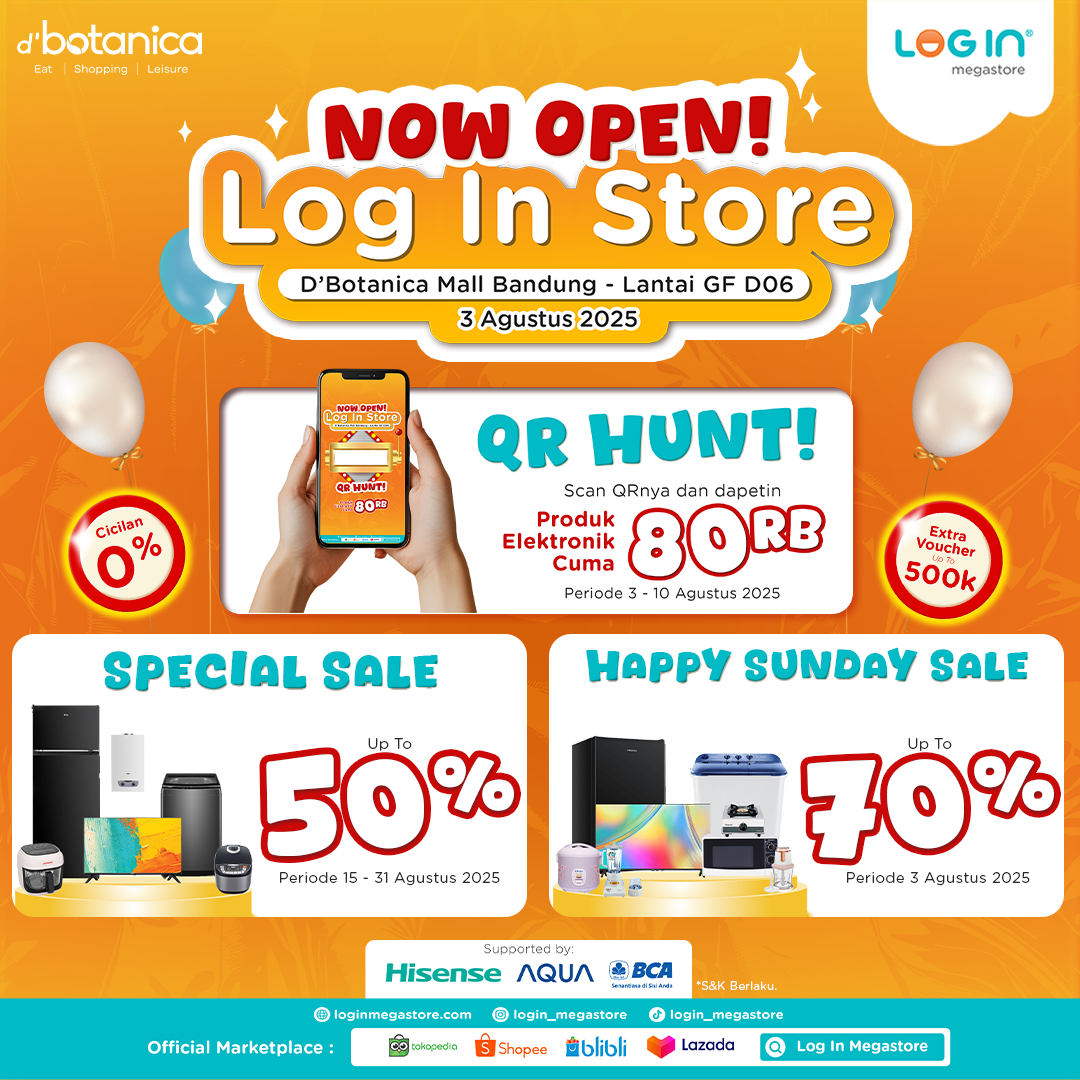 Banner Log In Store d'Botanica - Login Megastore